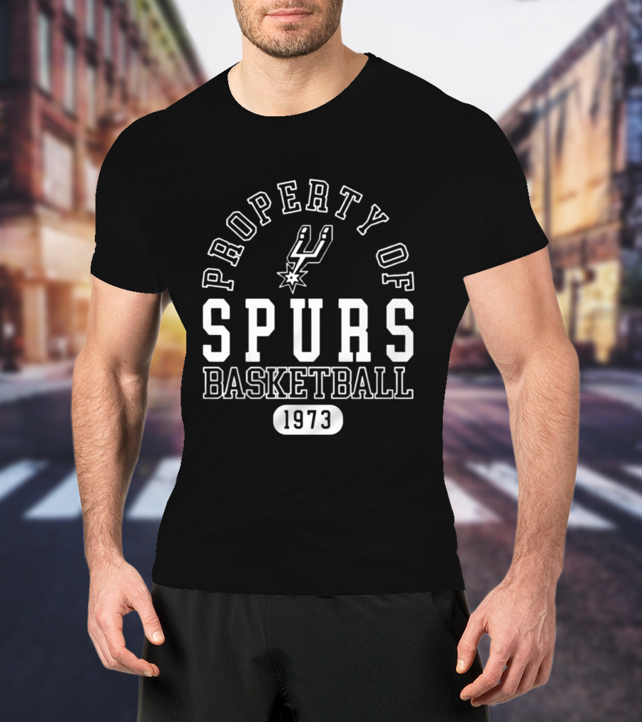 Property Of Spurs Basketball 1973 T-Shirt