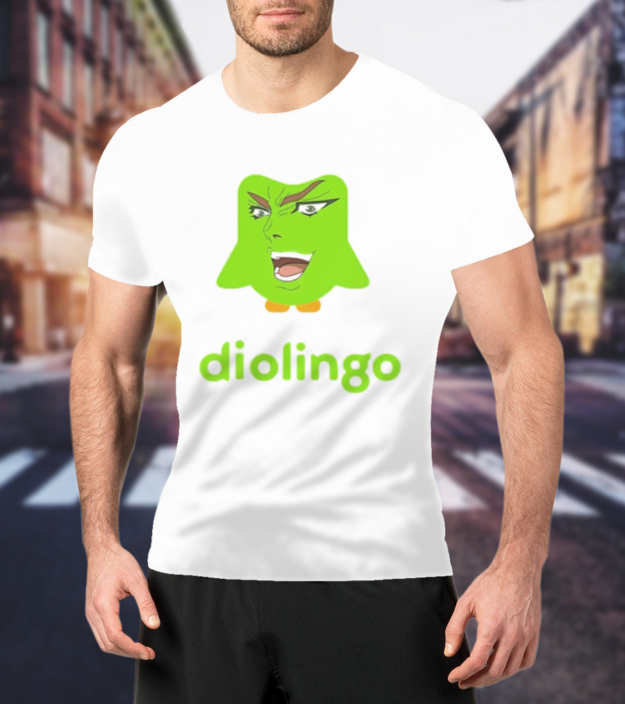 Diolingo Duolingo Owl Dio Brando Meme JoJo's Bizarre Adventure T-Shirt