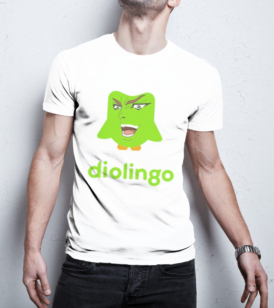 Diolingo Duolingo Owl Dio Brando Meme JoJo's Bizarre Adventure T-Shirt