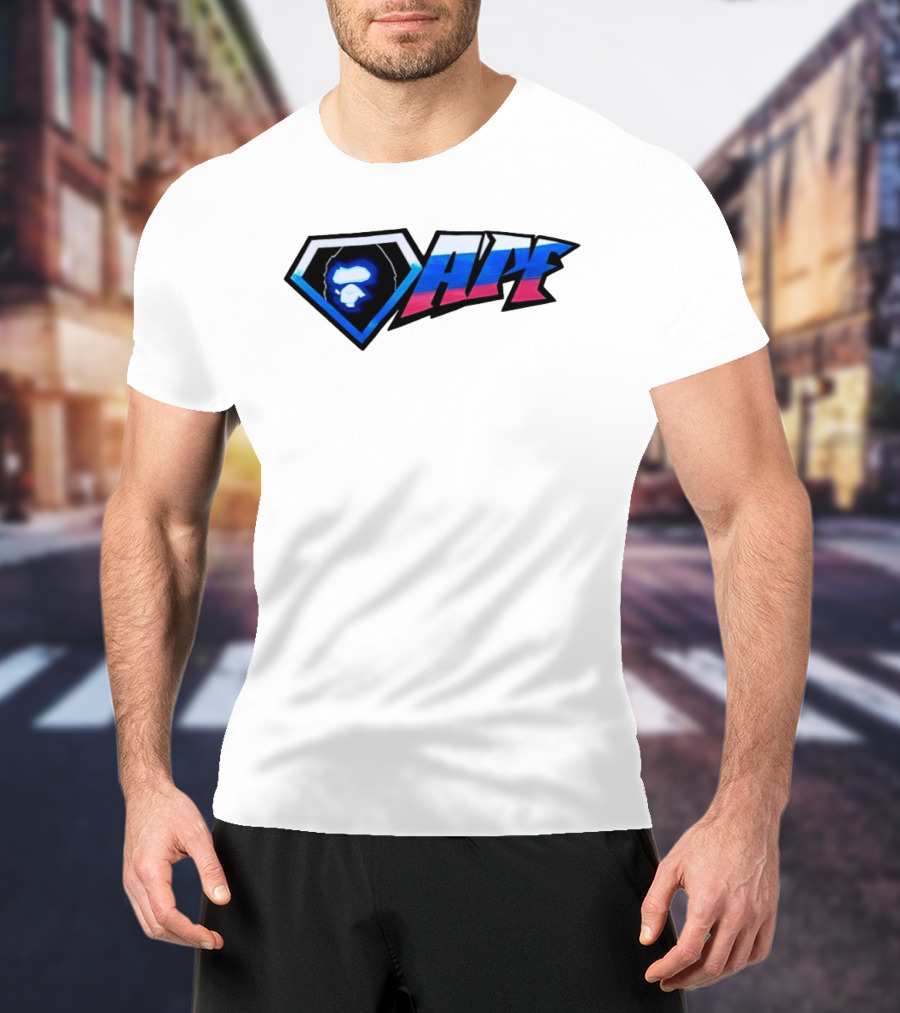 Gorilla Diamond APE Shield Blue Red Gradient T-Shirt