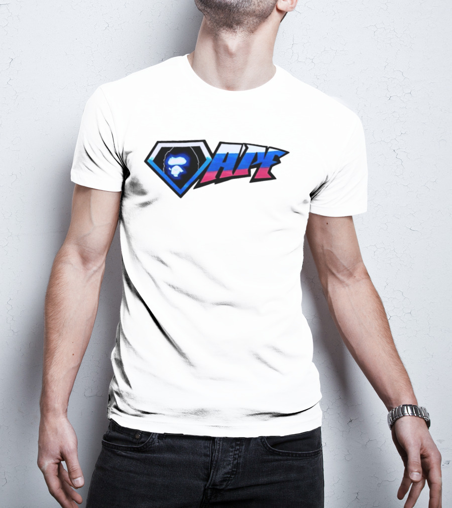 Gorilla Diamond APE Shield Blue Red Gradient T-Shirt