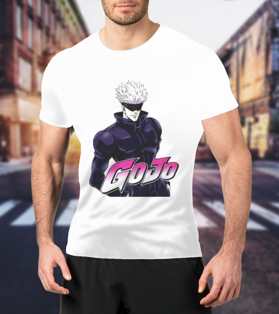 Satoru Gojo Jujutsu Kaisen Anime Crossover Jojo T-Shirt