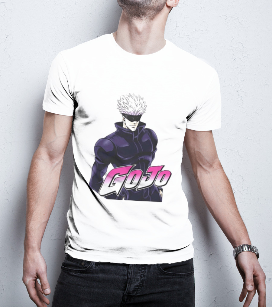 Satoru Gojo Jujutsu Kaisen Anime Crossover Jojo T-Shirt