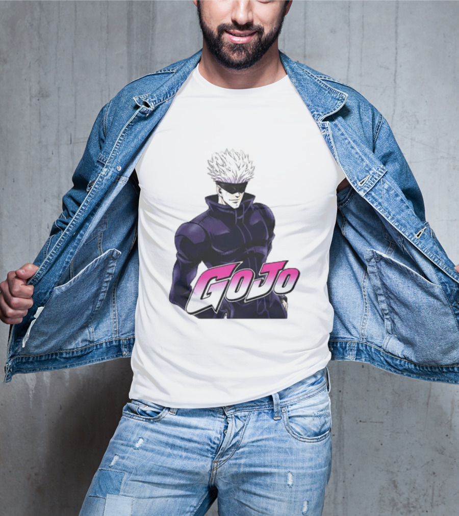 Satoru Gojo Jujutsu Kaisen Anime Crossover Jojo T-Shirt