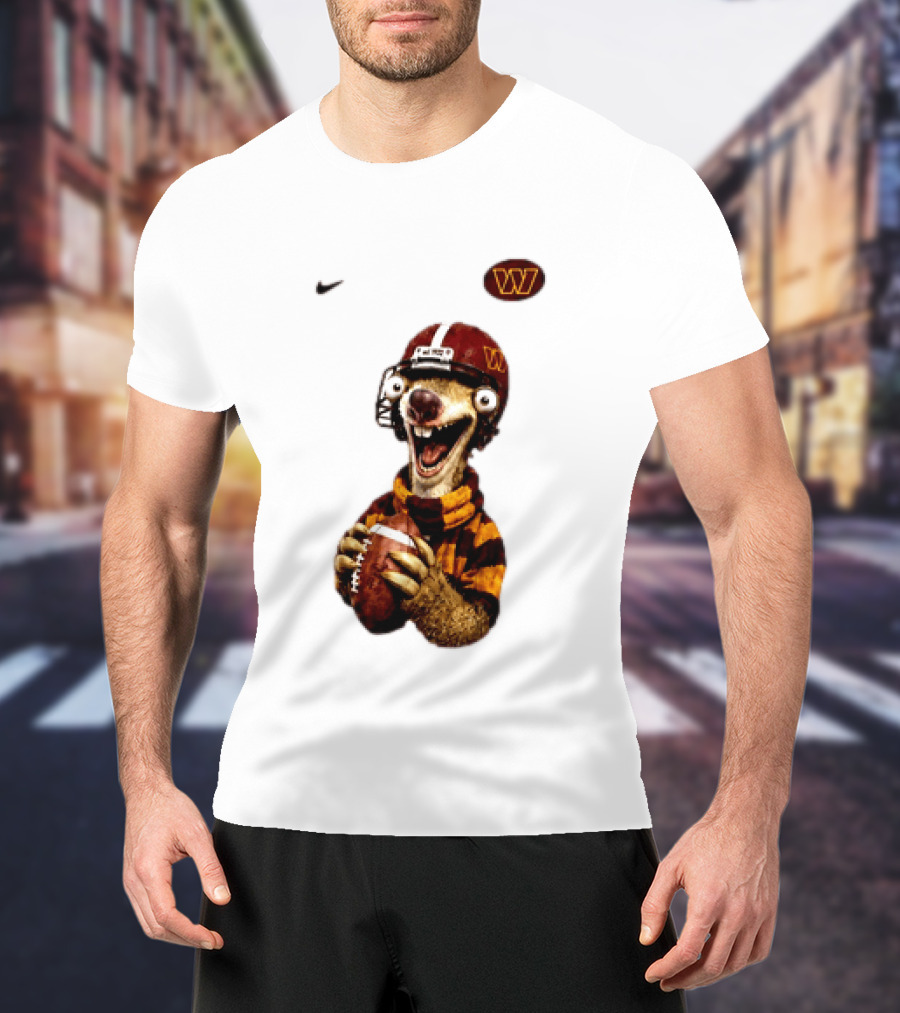 Sid The Sloth Washington Commanders Football Helmet Nike T-Shirt