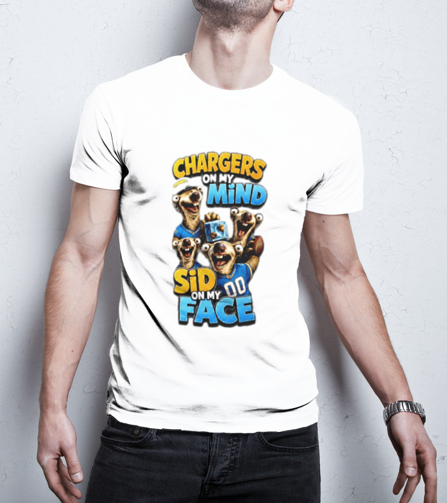 Los Angeles Chargers Sid On My Mind Football Fan Humor T-Shirt