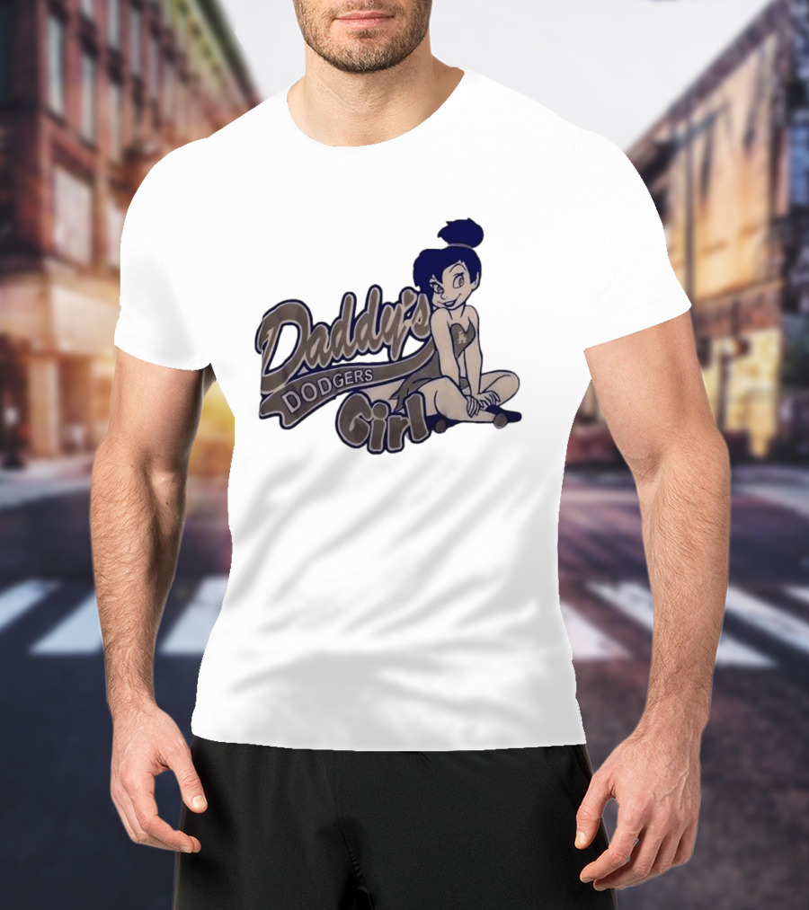 Daddy's Dodgers Girl Tinker Bell Los Angeles T-Shirt