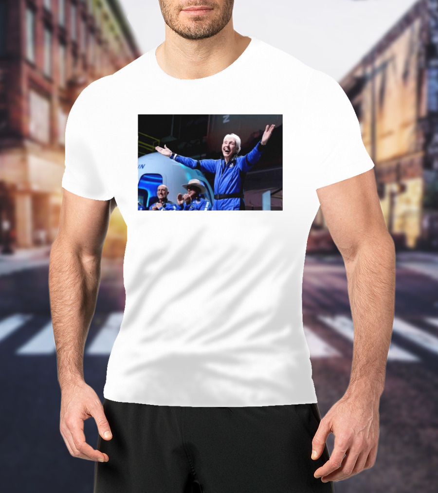 Wally Funk Age Record Space Travel Blue Origin Crew Celebration T-Shirt