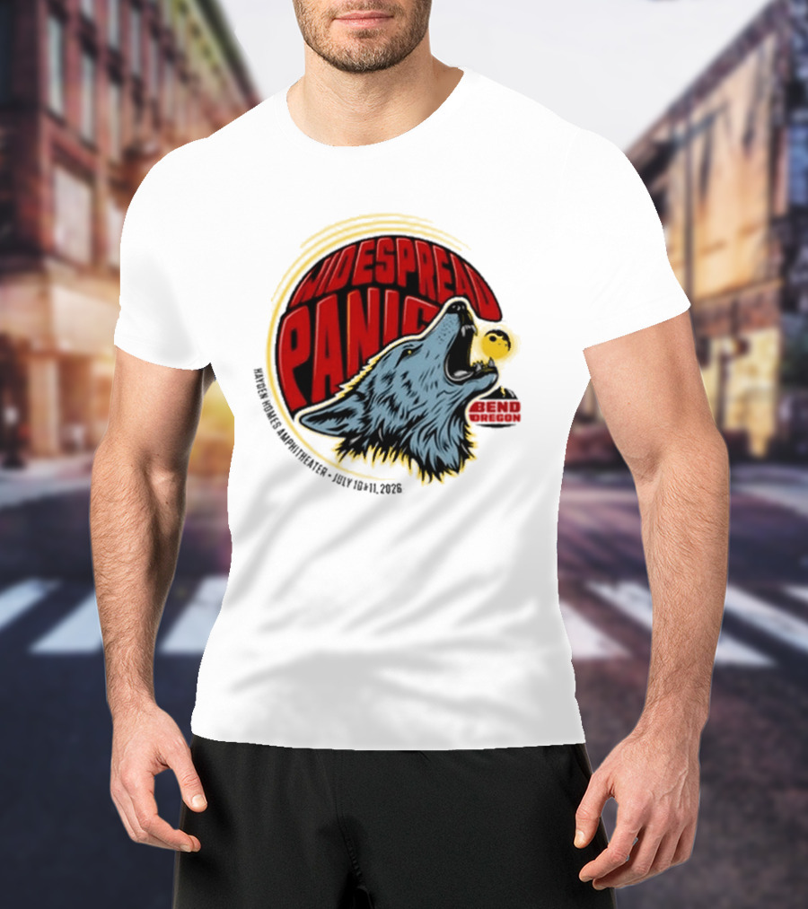 Widespread Panic Bend OR July 10 11 2026 Tour Wolf Image T-Shirt
