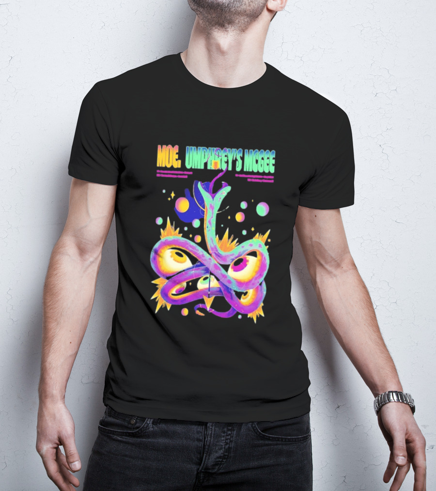 Moe. Umphrey's McGee July 2026 Tour Psychedelic Spiral T-Shirt