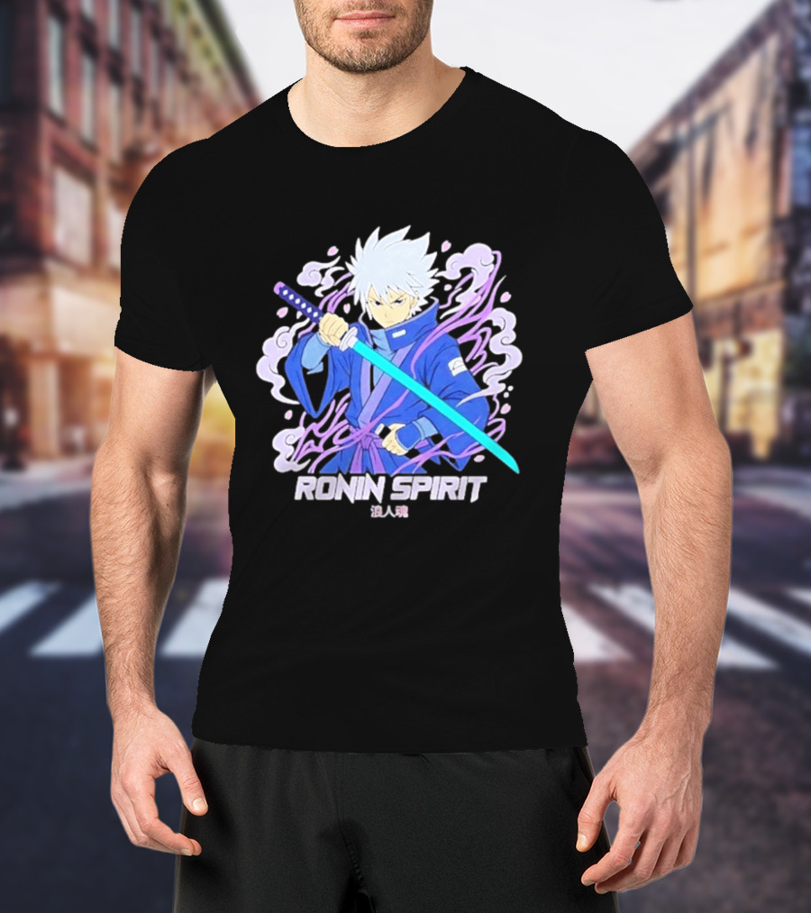Ronin Spirit Anime Samurai Warrior Katana Manga T-Shirt