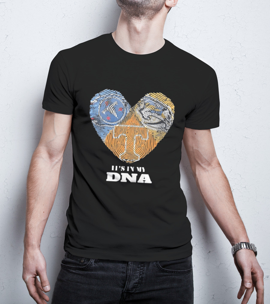 Tennessee Volunteers Heart It's In My DNA Fingerprint T-Shirt