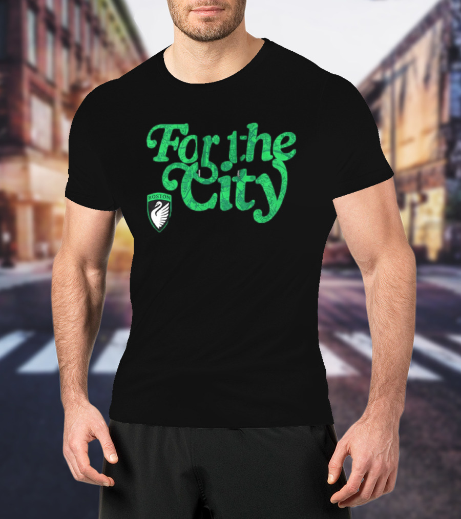 Boston Legacy FC For The City Green Swan T-Shirt