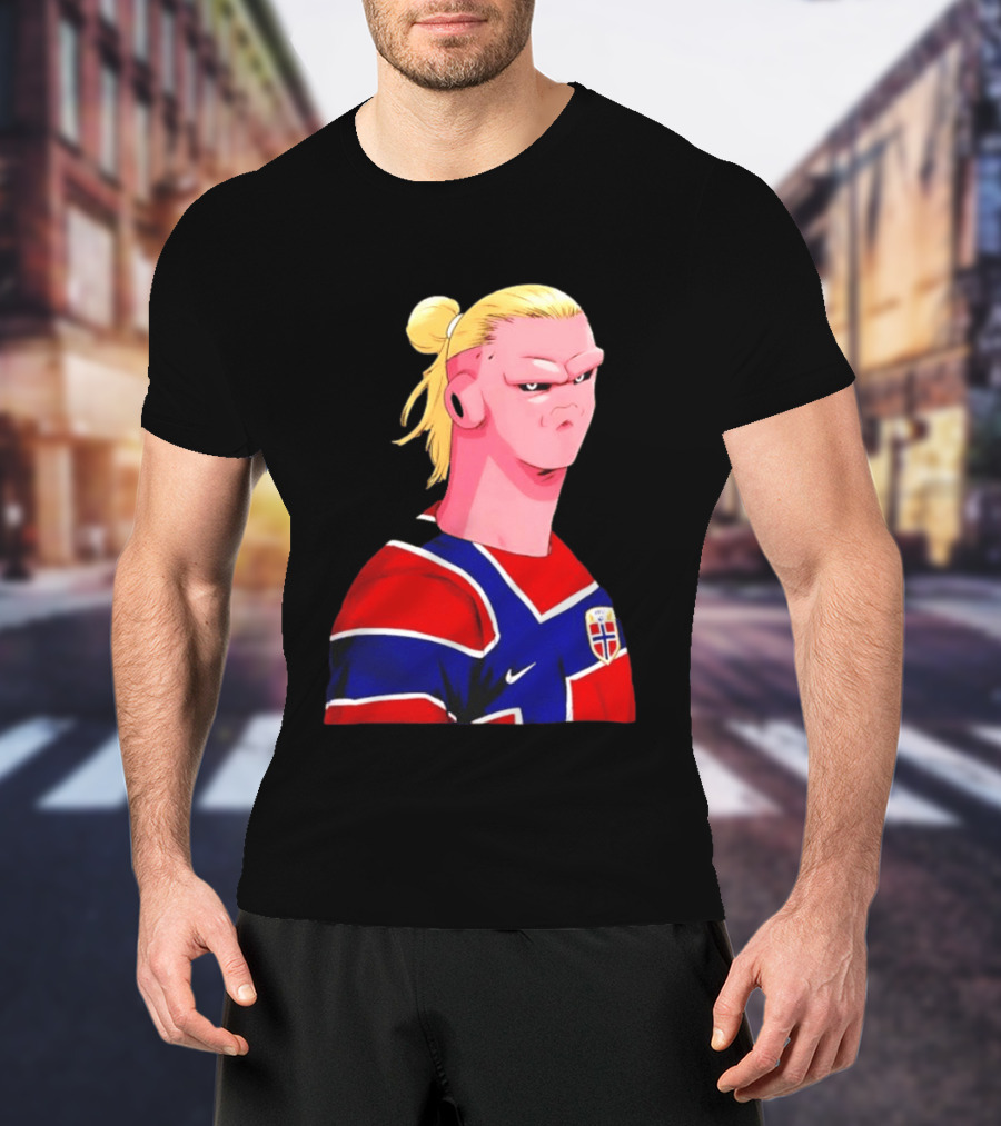 Erling Haaland Cartoon Norway National Football Team Norge T-Shirt
