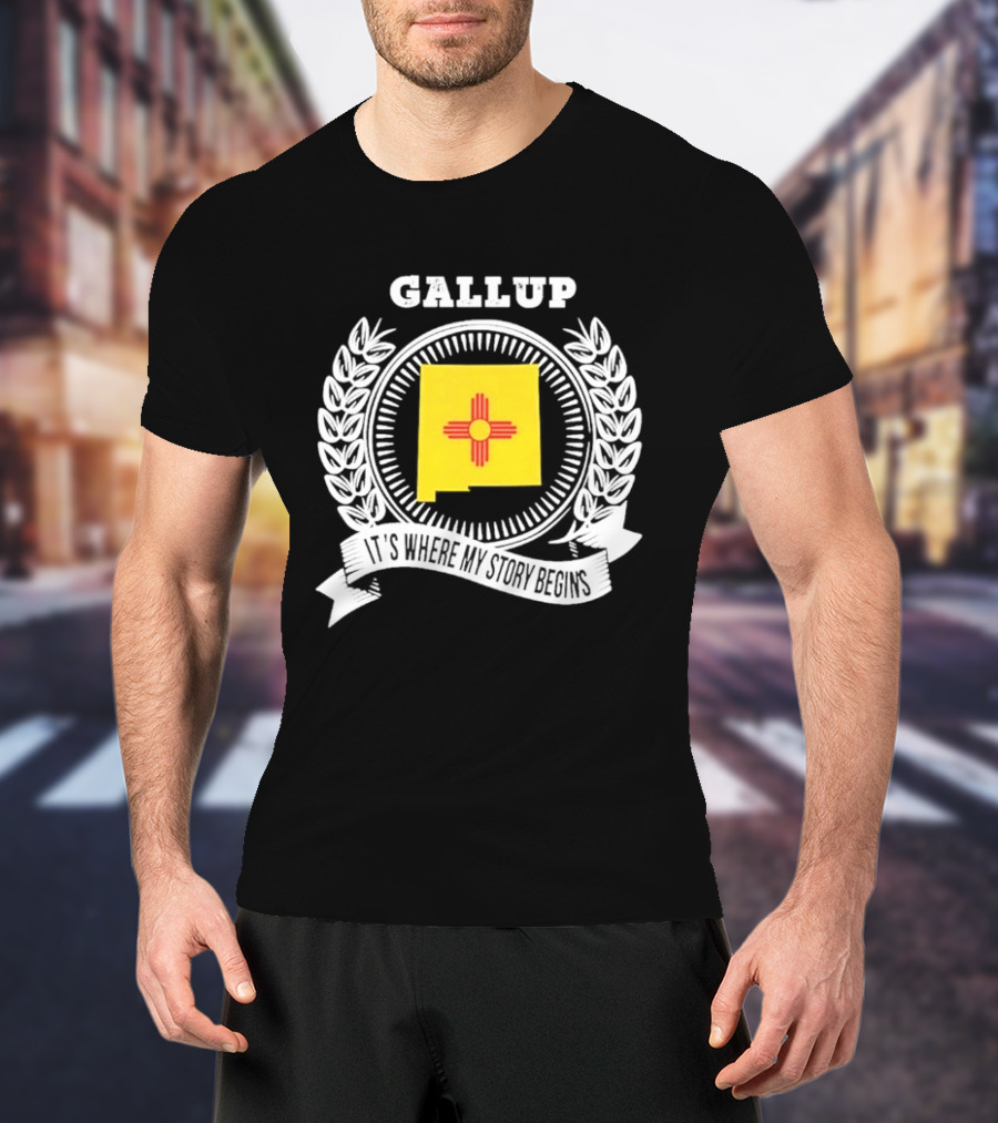 Gallup New Mexico Zia Symbol It's Where My Story Begins T-Shirt