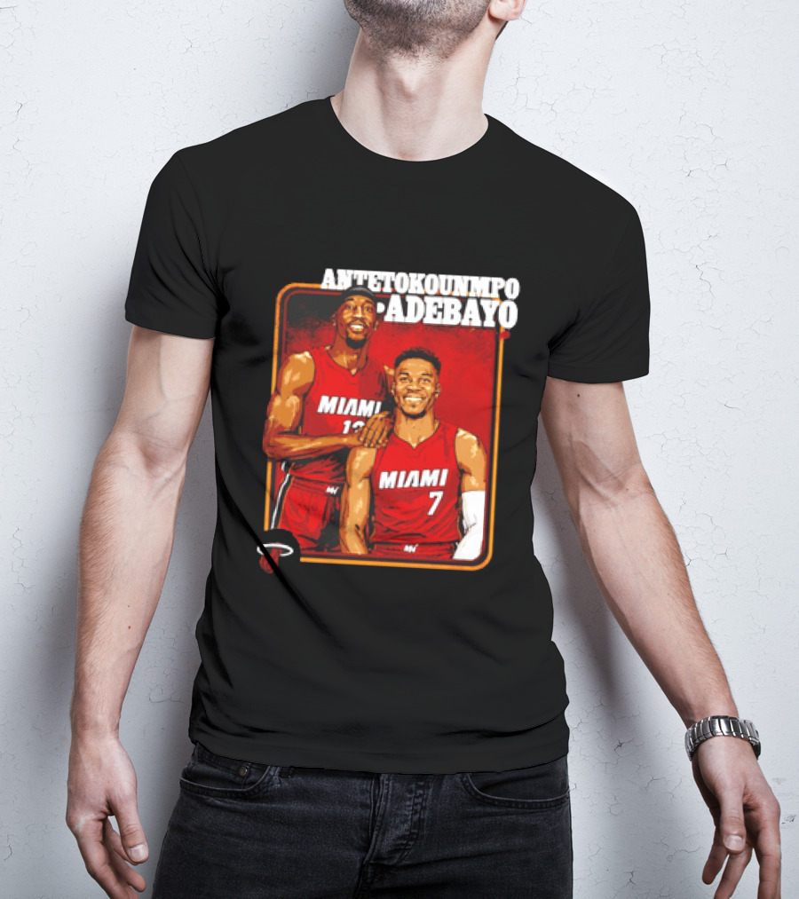 Antetokounmpo Adebayo Miami Heat Basketball T-Shirt