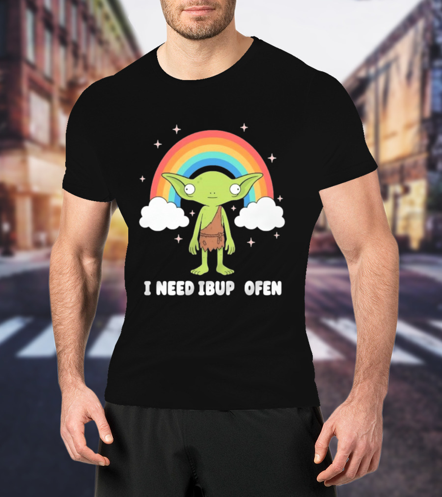 Goblin Rainbow I Need Ibuprofen Cute Fantasy T-Shirt