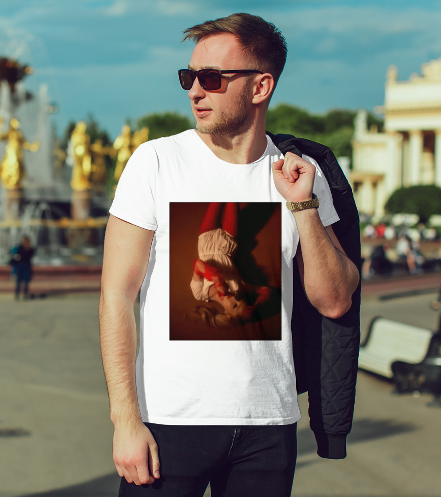 Ariana Grande Red And White Eternal Sunshine Aesthetic T-Shirt