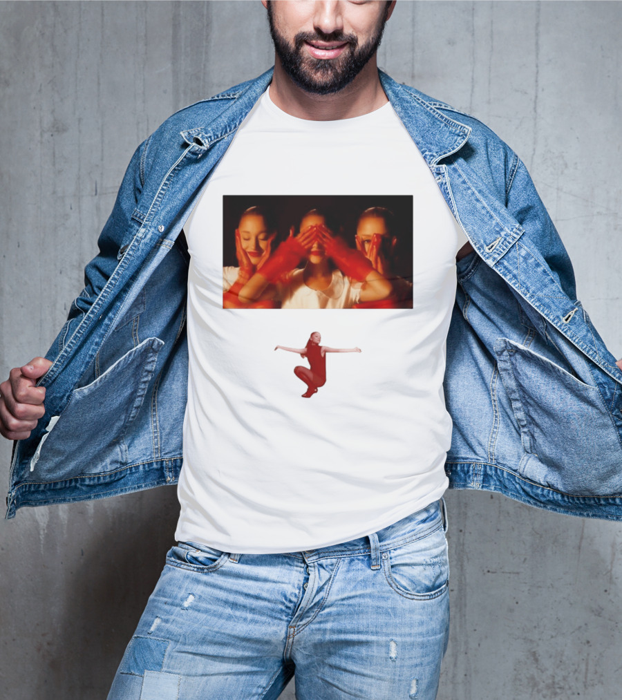 Ariana Grande Eternal Sunshine Red Gloves Three Faces Pose Music Album T-Shirt