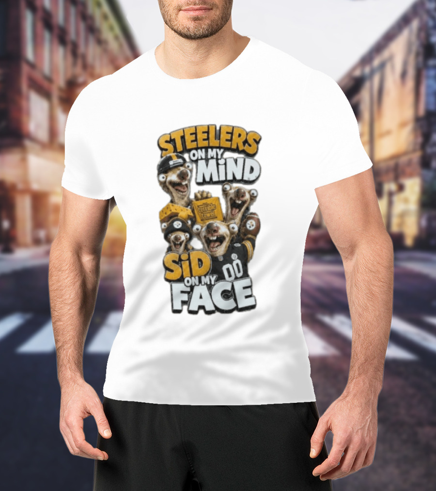 Steelers On My Mind Sid On My Face Terrible Towel Googly Eyes 00 T-Shirt