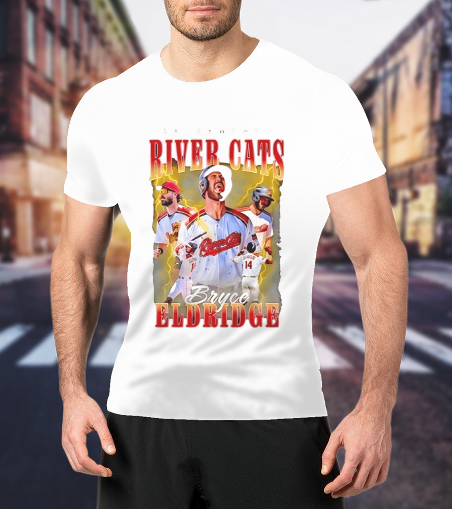 Sacramento River Cats Bryce Eldridge Baseball Team Player Memorabilia T-Shirt