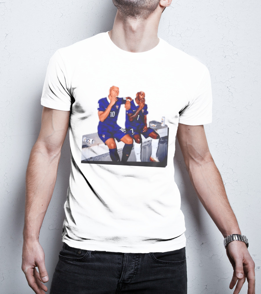 Kylian Mbappe And Ousmane Dembele Smoking And Drinking T-Shirt