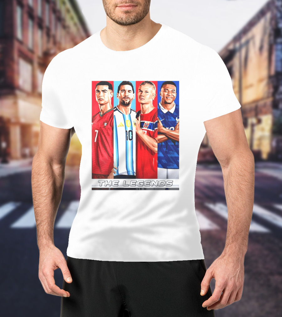 The Legends Ronaldo Messi Haaland Mbappe Football Stars T-Shirt