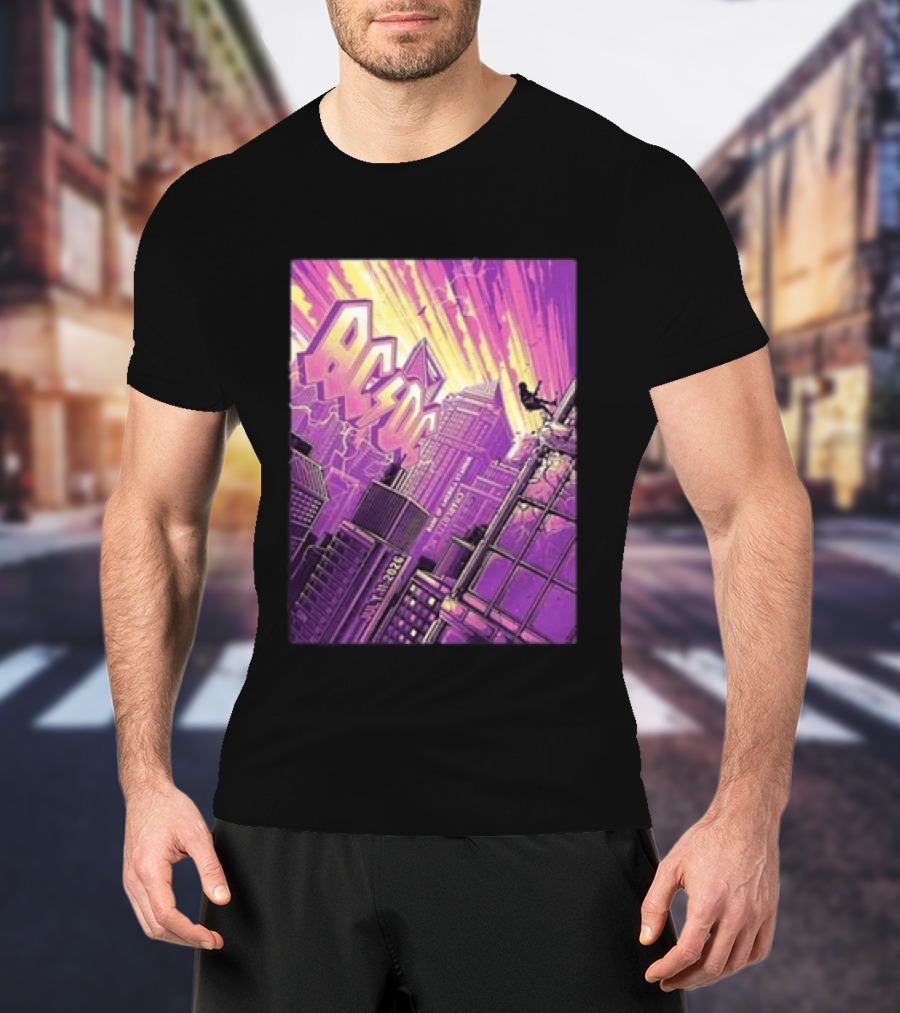 ACDC Charlotte PWR Up North America Tour July 11 2026 Skyline T-Shirt