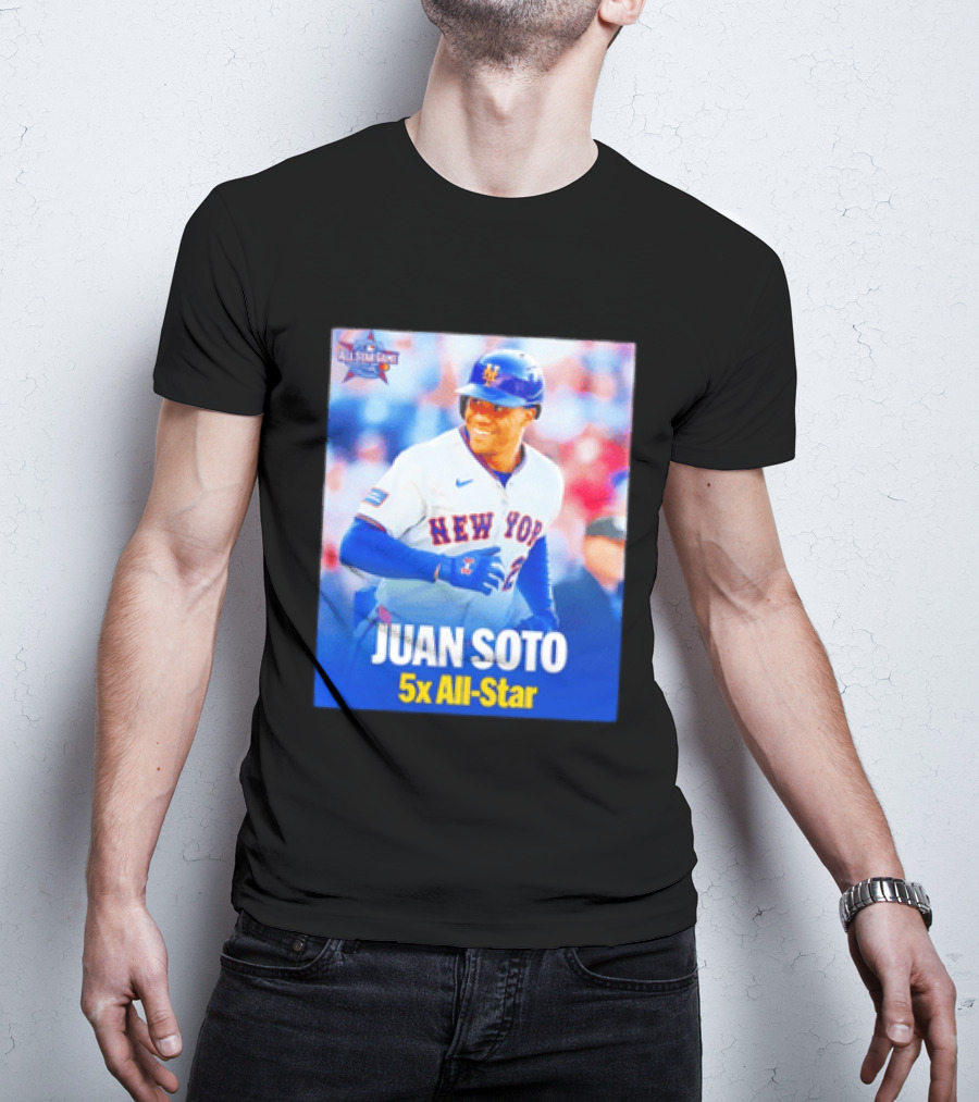 All Star Game 2026 New York Mets Juan Soto 5x All Star T-Shirt