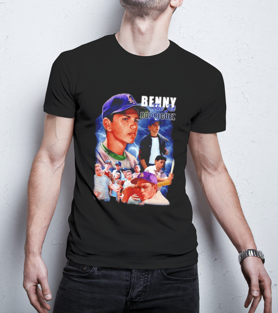 Benny The Jet Rodriguez Sandlot Baseball Movie Iconic Character Collage T-Shirt