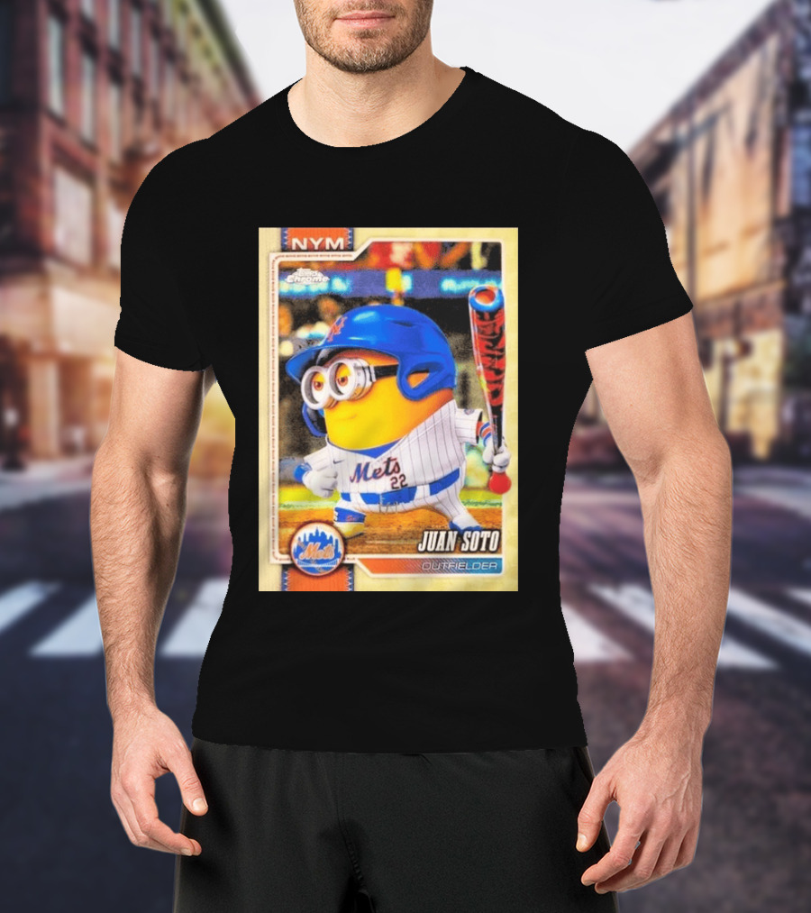 Juan Soto Minions Superfractor New York Mets MLB Topps Chrome 2026 Outfielder T-Shirt
