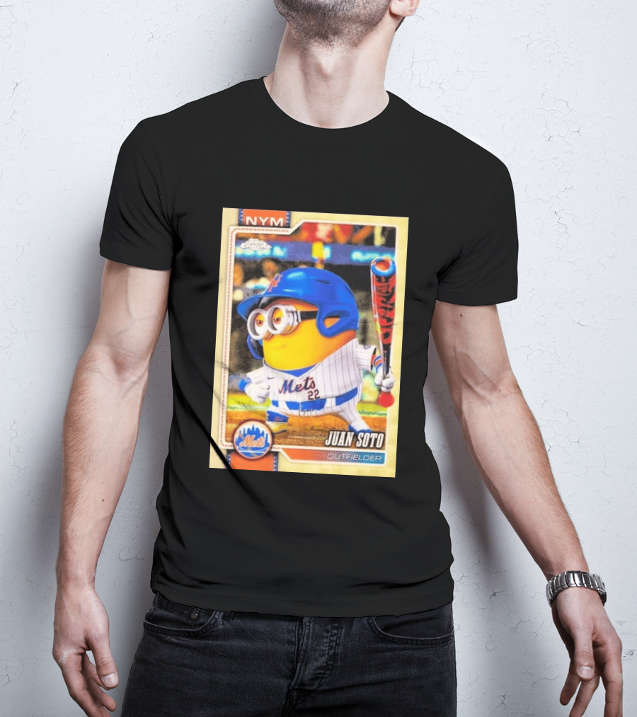 Juan Soto Minions Superfractor New York Mets MLB Topps Chrome 2026 Outfielder T-Shirt