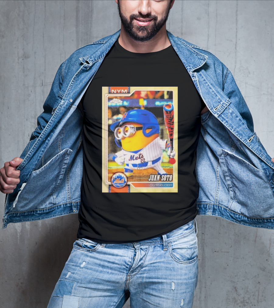 Juan Soto Minions Superfractor New York Mets MLB Topps Chrome 2026 Outfielder T-Shirt