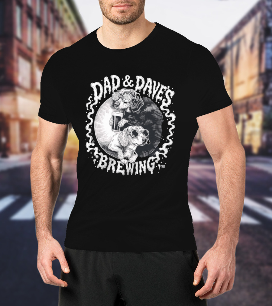 Dad & Dave's Brewing Dogs With Goggles T-Shirt