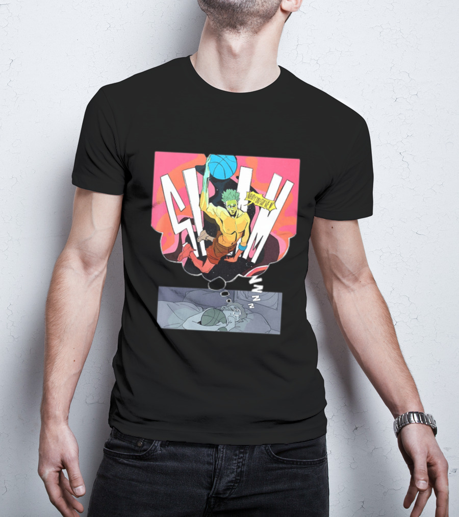 Dreaming Basketball Player Slam Dunk Nobody Can Stop Me Comic T-Shirt