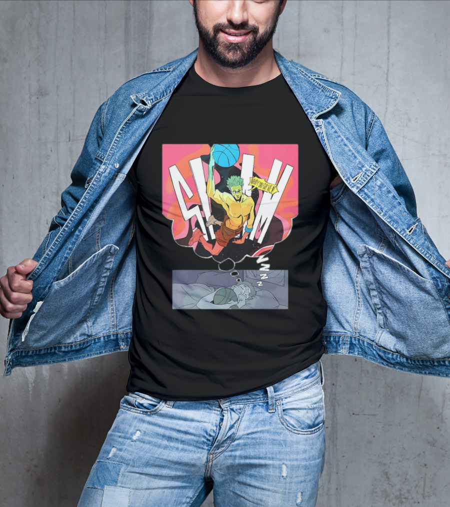 Dreaming Basketball Player Slam Dunk Nobody Can Stop Me Comic T-Shirt