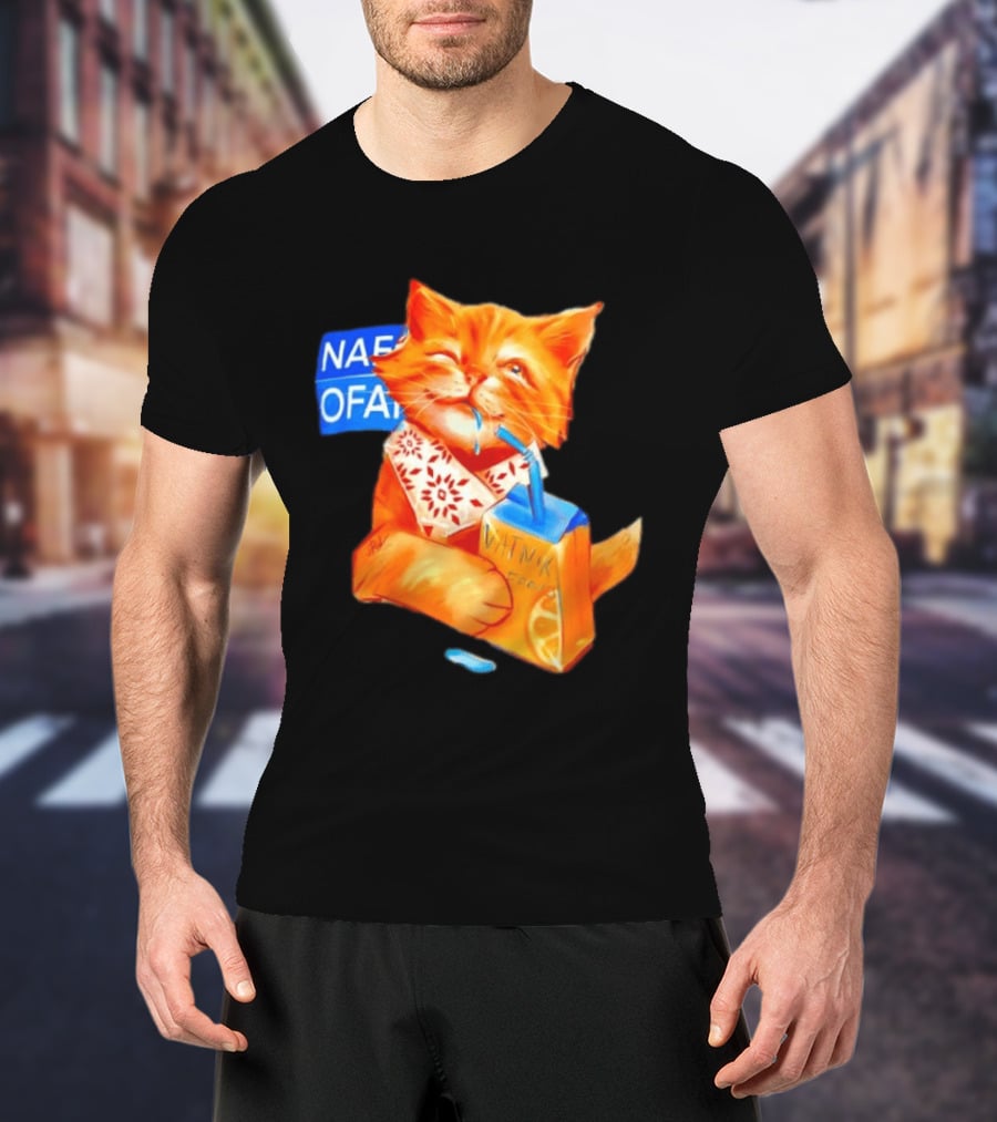NAFO Fella Orange Cat Drinking VATNIK Tears T-Shirt