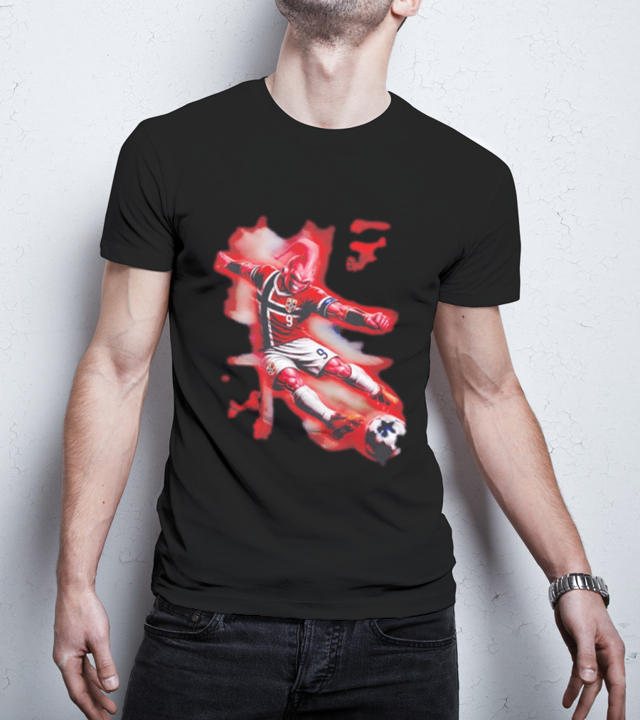 Erling Haaland Majin Buu Norway Football 9 Soccer Fusion T-Shirt