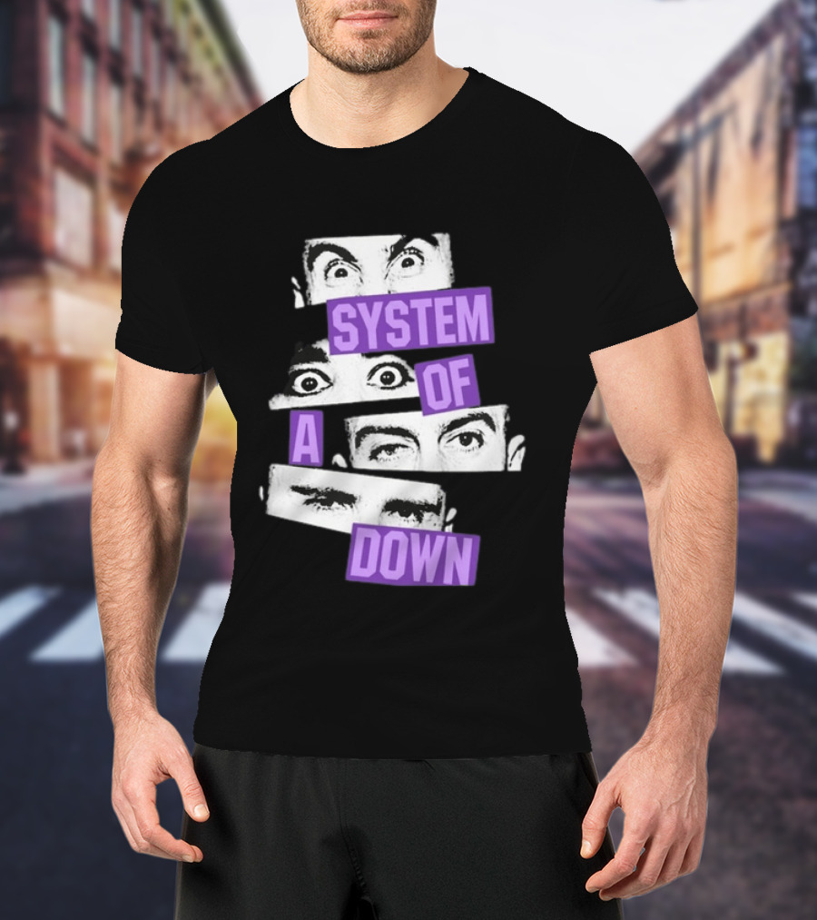 Original System Of A Down Soad Eu Uk Tour 2026 Toxic City System Down Eyes T-Shirt