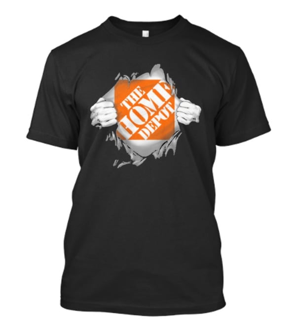 The Home Depot Ripped Chest Superhero Torn Employee T-Shirt