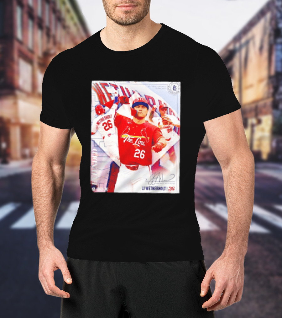 St. Louis Cardinals JJ Wetherholt 26 MLB Fan Memorabilia T-Shirt