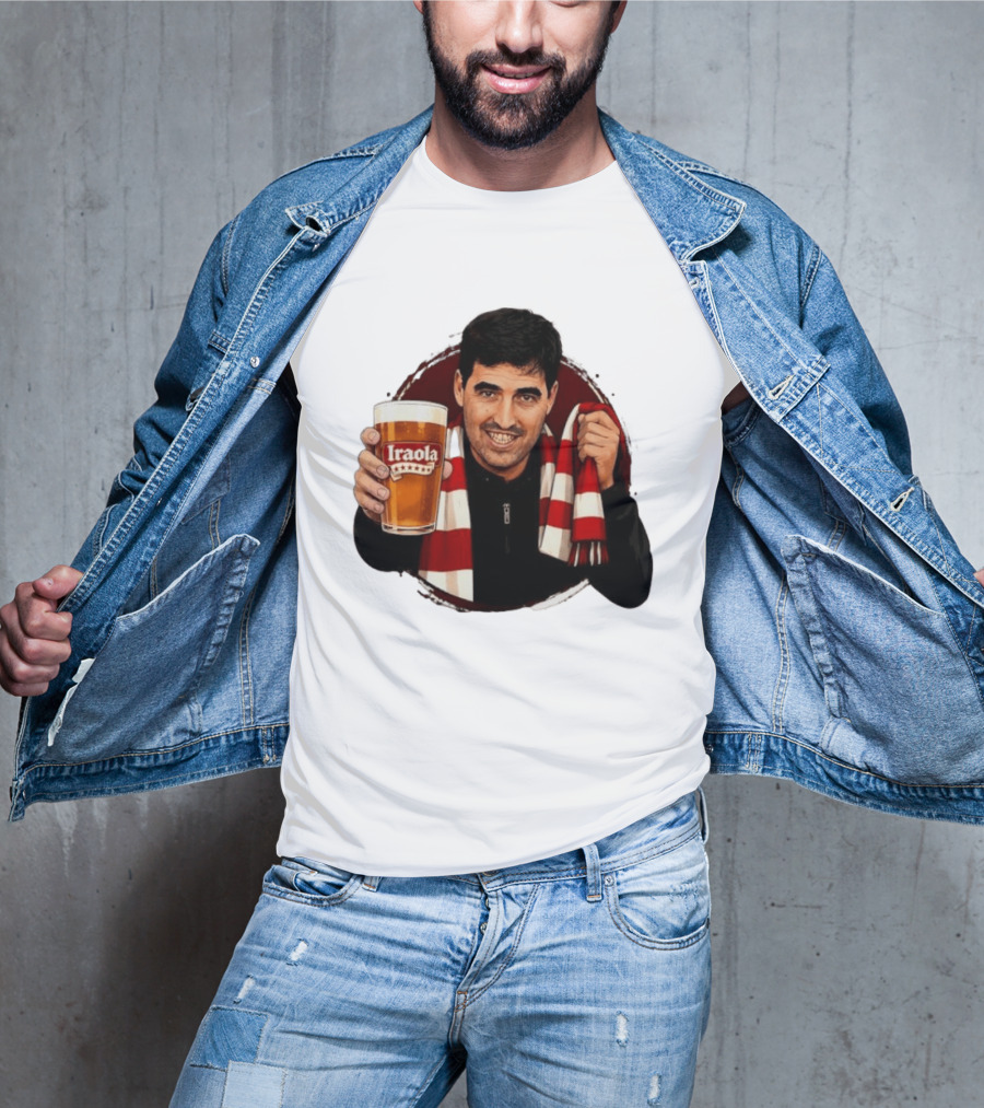 Andoni Iraola Athletic Club Bilbao Beer Glass Scarf Fan T-Shirt