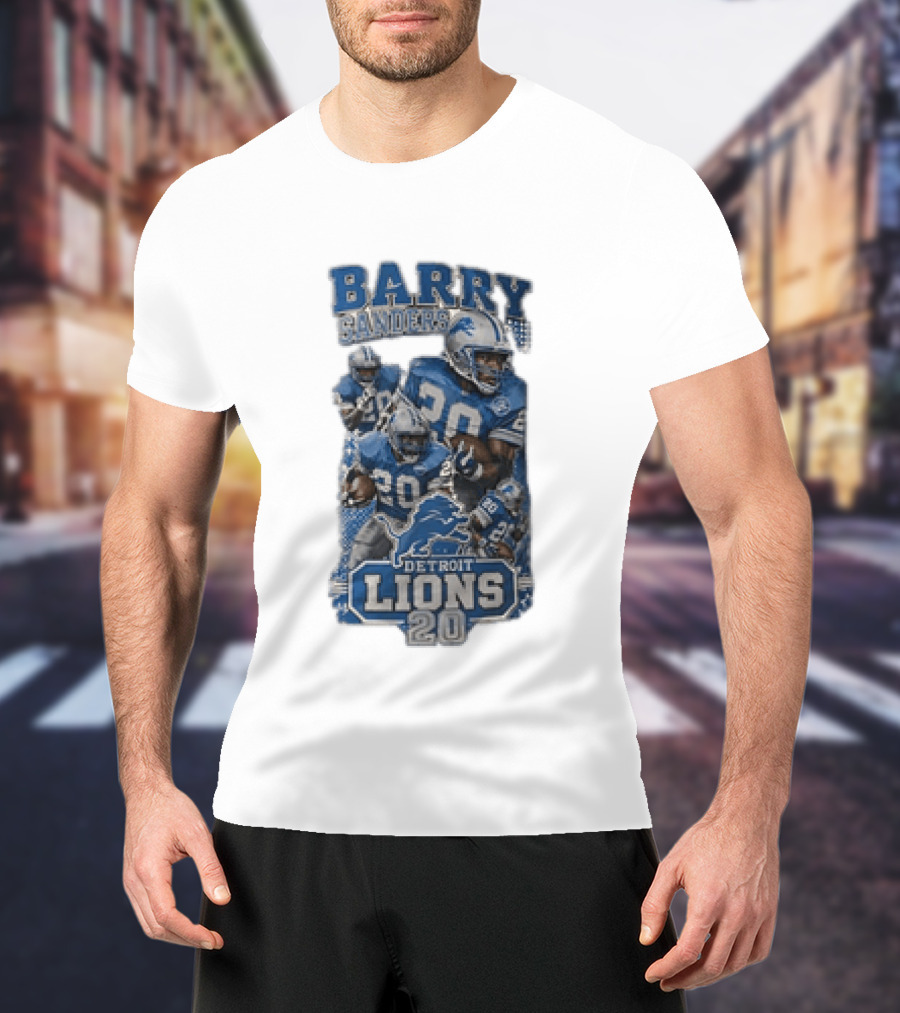 Barry Sanders Detroit Lions 20 NFL Football Legend T-Shirt