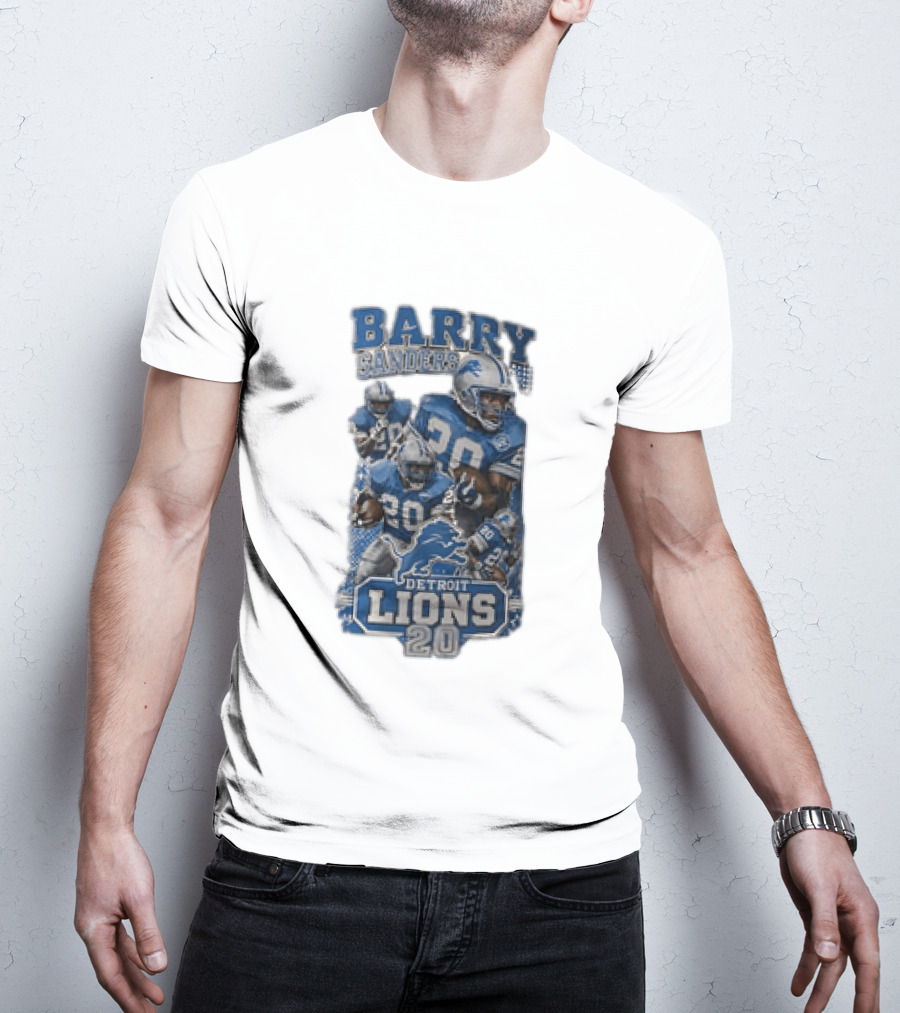Barry Sanders Detroit Lions 20 NFL Football Legend T-Shirt