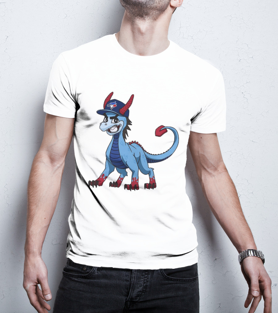 Toronto Blue Jays MLB Baseball Blue Dragon Hat T-Shirt