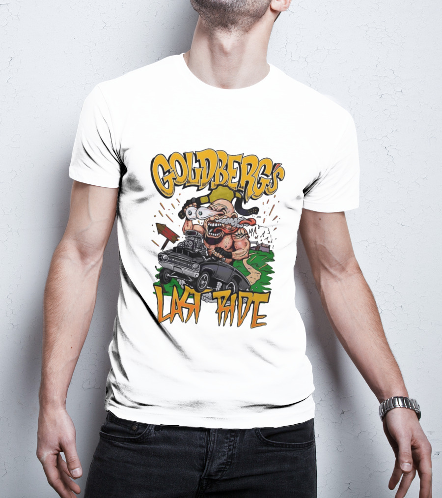 Goldberg's Last Ride Wrestling Cartoon Car WCW WWE T-Shirt