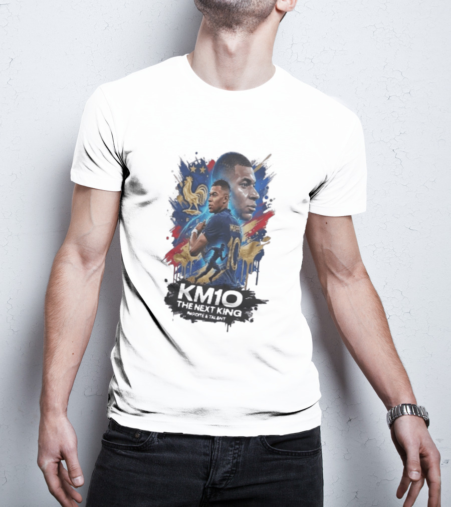 KM10 Kylian Mbappé The Next King Rapidite & Talent France Legends T-Shirt