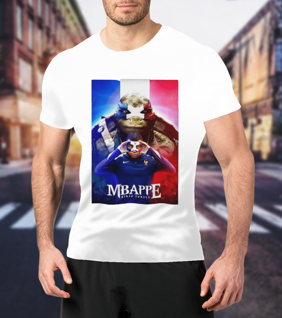 Mbappe France National Football Ninja Turtle T-Shirt