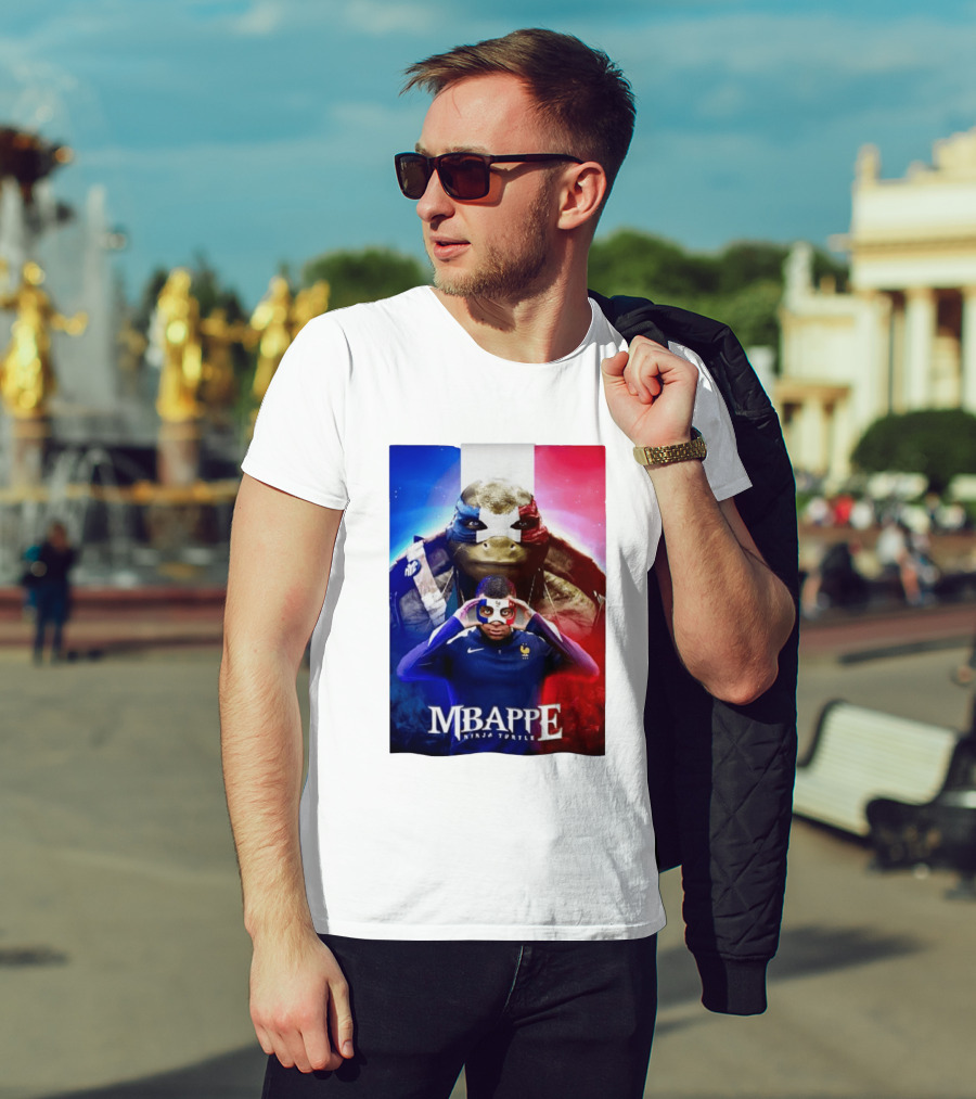 Mbappe France National Football Ninja Turtle T-Shirt