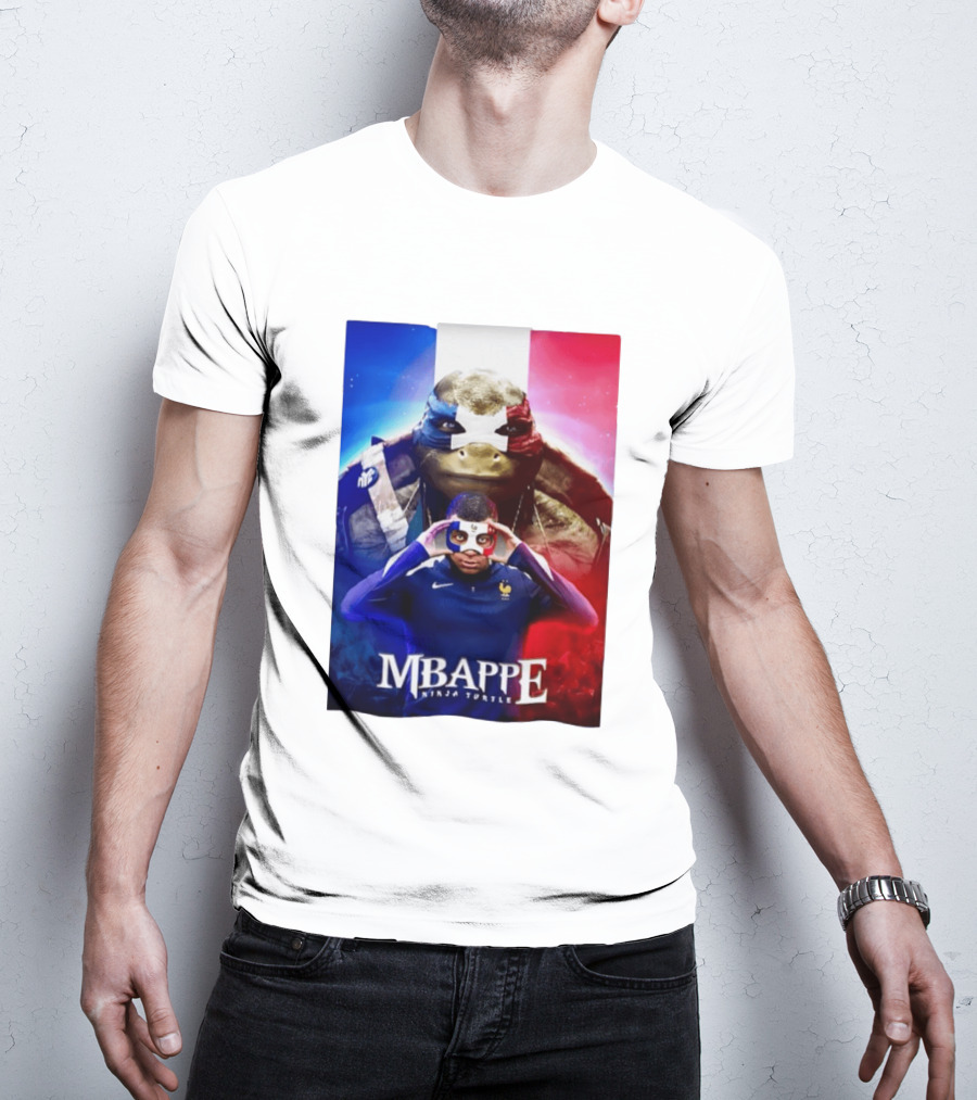 Mbappe France National Football Ninja Turtle T-Shirt